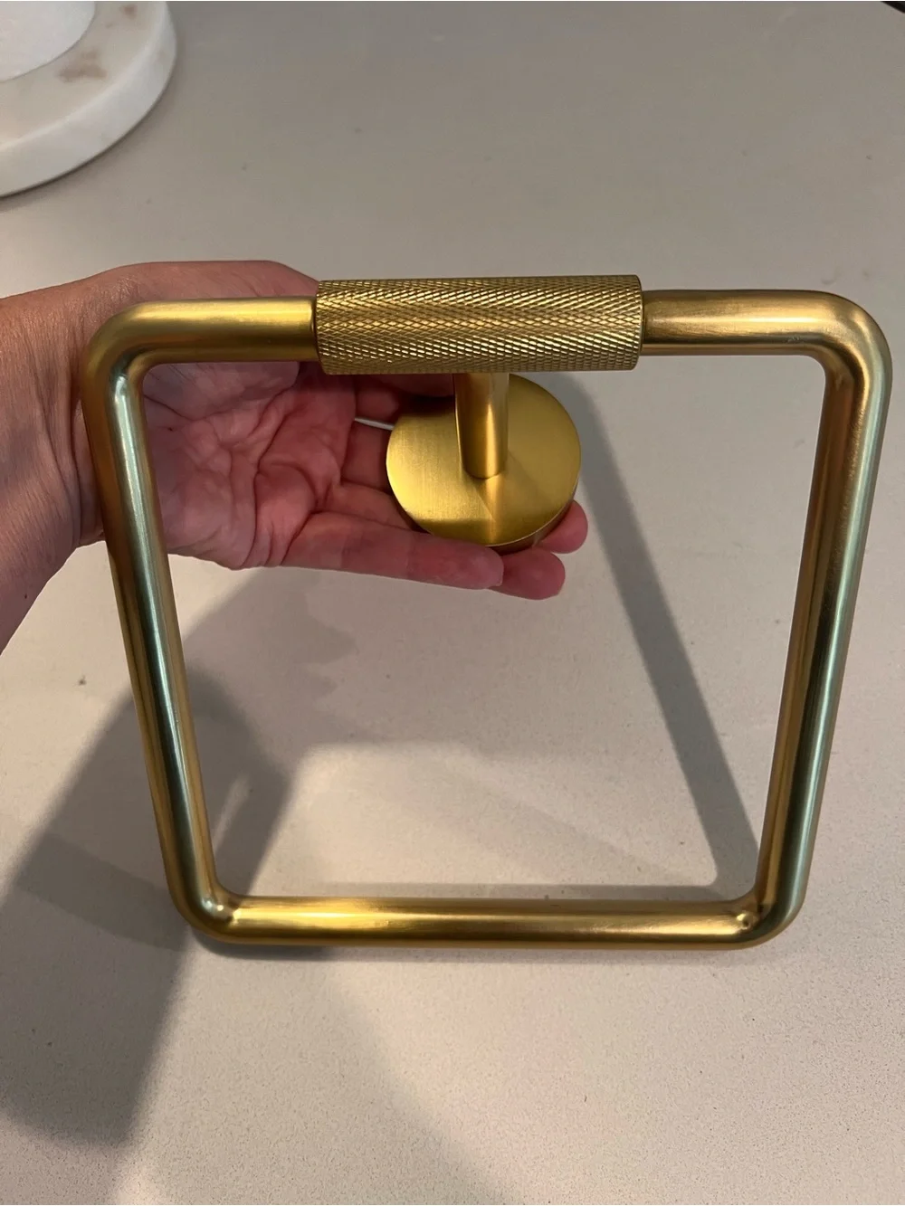 West Elm Matte- NWT Knurled Towel Ring